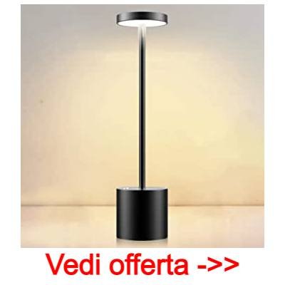 Lampada Da Scrivania A LED Con Ricarica Wireless 10W E 2 Porte USB - Touch Dimmerabile